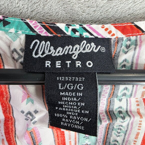 Womens Wrangler Retro Sleeveless Peplum Top Western Ruffle Trim V-Neck Size L - Picture 2 of 8